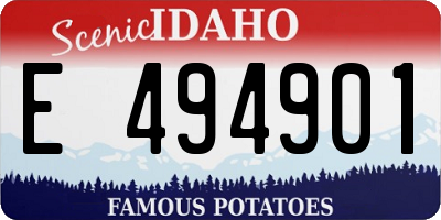 ID license plate E494901