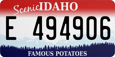ID license plate E494906