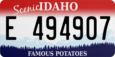 ID license plate E494907