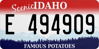 ID license plate E494909