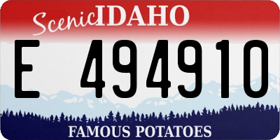 ID license plate E494910
