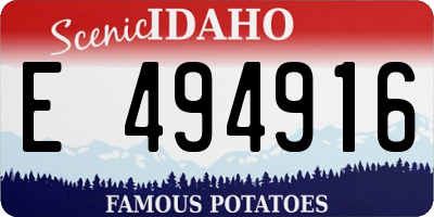 ID license plate E494916