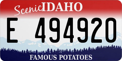ID license plate E494920