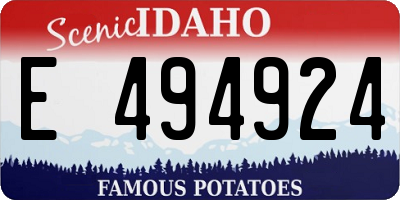 ID license plate E494924