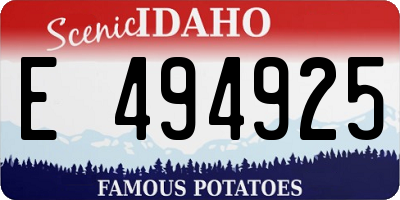 ID license plate E494925