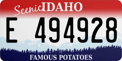 ID license plate E494928