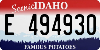 ID license plate E494930