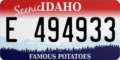 ID license plate E494933