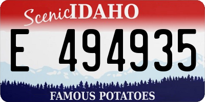 ID license plate E494935