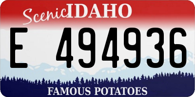 ID license plate E494936