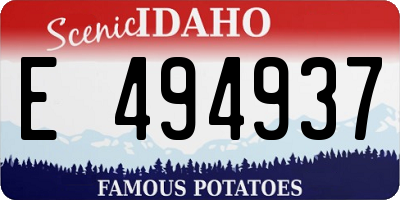 ID license plate E494937