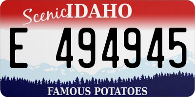 ID license plate E494945