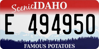 ID license plate E494950