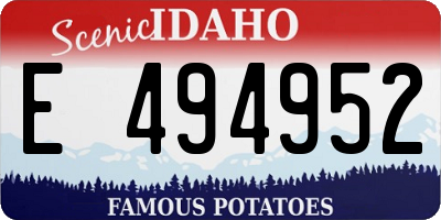ID license plate E494952