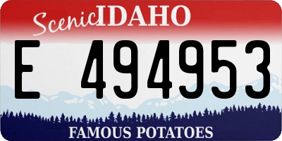 ID license plate E494953