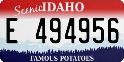 ID license plate E494956