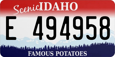 ID license plate E494958