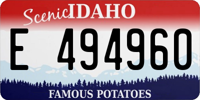 ID license plate E494960