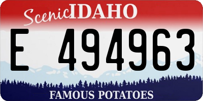 ID license plate E494963