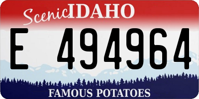 ID license plate E494964