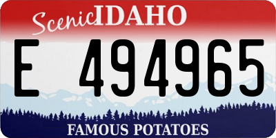 ID license plate E494965