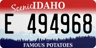 ID license plate E494968