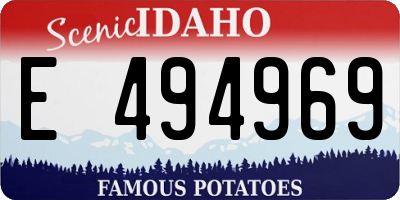 ID license plate E494969