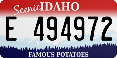 ID license plate E494972