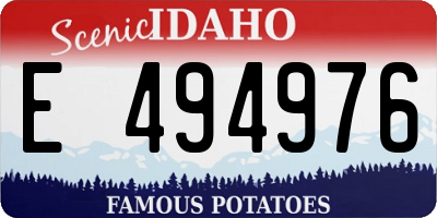 ID license plate E494976