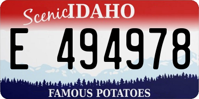 ID license plate E494978