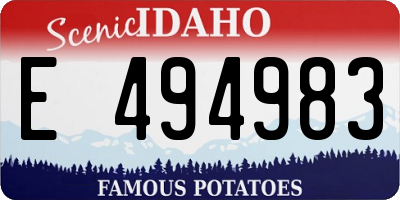 ID license plate E494983
