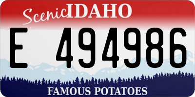 ID license plate E494986