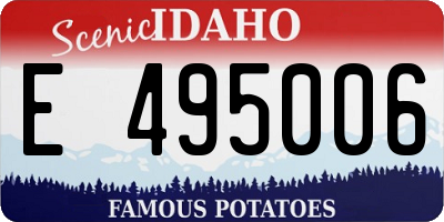 ID license plate E495006