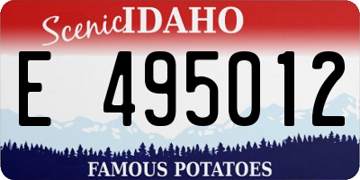 ID license plate E495012