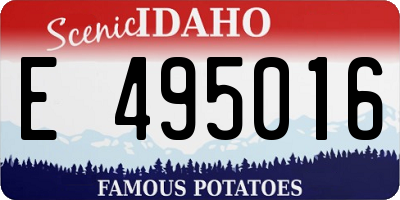 ID license plate E495016