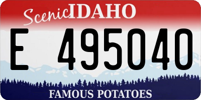 ID license plate E495040