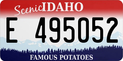 ID license plate E495052