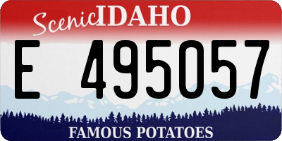 ID license plate E495057