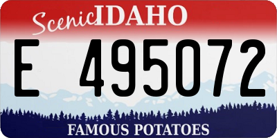 ID license plate E495072