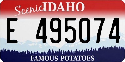 ID license plate E495074