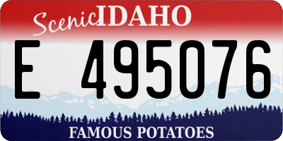 ID license plate E495076