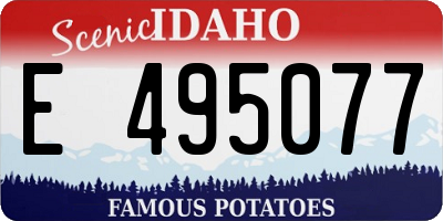 ID license plate E495077