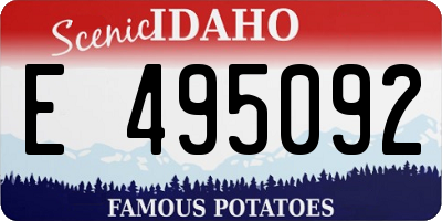 ID license plate E495092