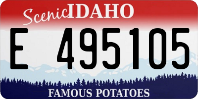 ID license plate E495105