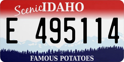 ID license plate E495114