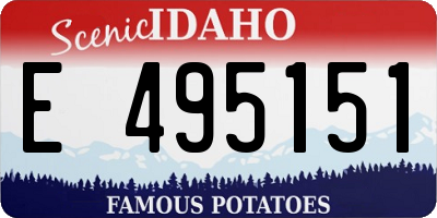 ID license plate E495151