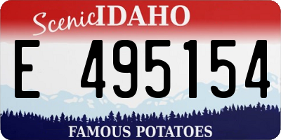ID license plate E495154