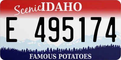 ID license plate E495174