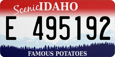 ID license plate E495192
