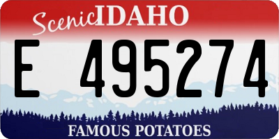 ID license plate E495274